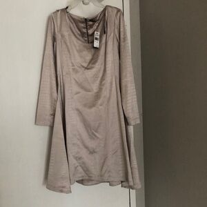 Elegant Cream Long Sleeve Dress